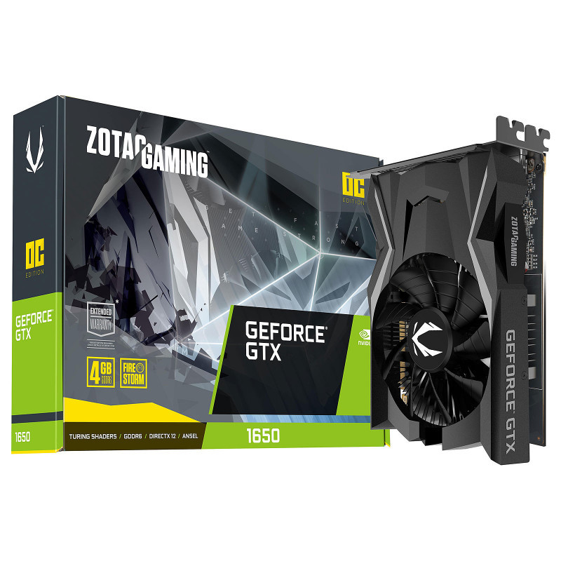 Carte Graphique Zotac GeForce GTX 1650 OC 4Go GDDR6 Carte Graphique Zotac GeForce GTX 1650 OC 4Go GDDR6