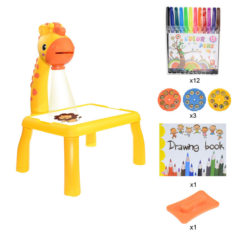 Tablette De Dessin à Projection Pour Enfants Jaune