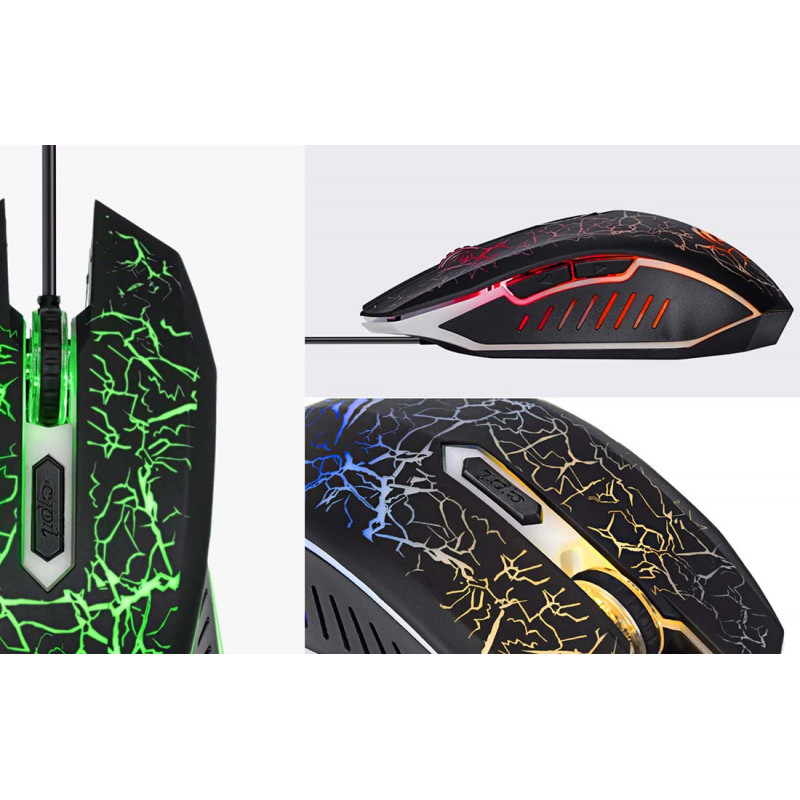 Souris Gaming Filaire Optique Havit MS69 RGB Noir