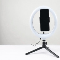 Anneau Lumiére Led Havit ST7029 Pour Smartphone Avec Support Bureau Anneau Lumiére Led Havit ST7029 Pour Smartphone Avec Support Bureau