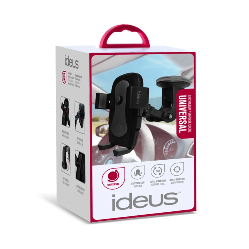 Support Voiture Ideus HOIDVEUNI Avec Ventouse Noir