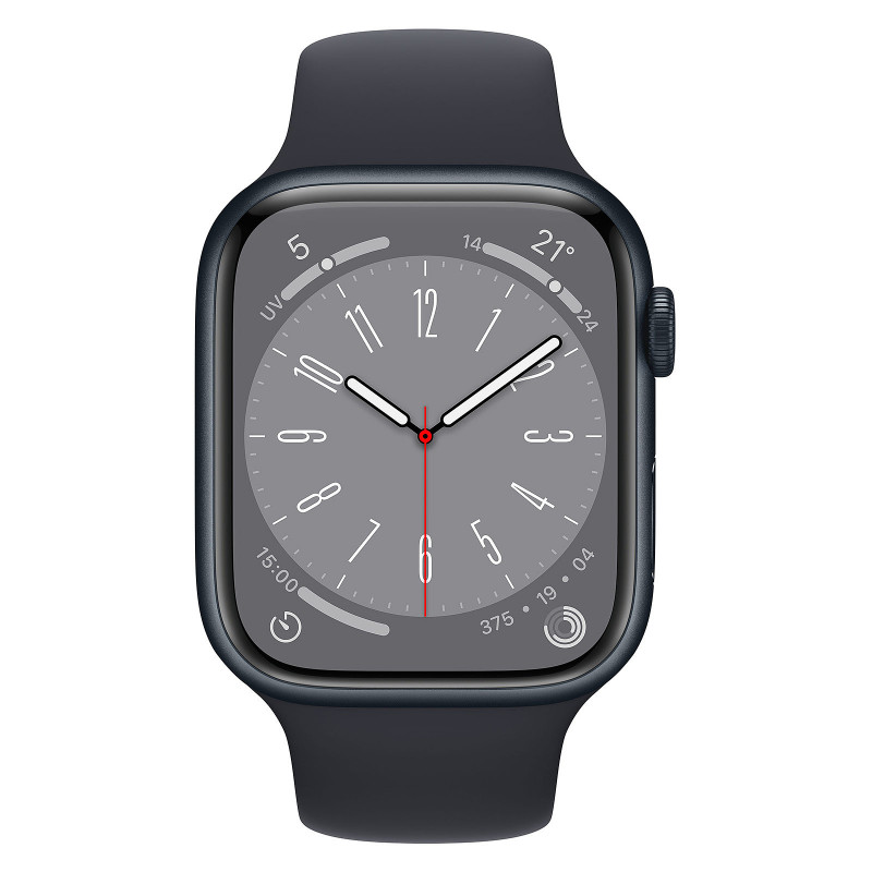 Montre Connectée Apple Watch Séries 8 GPS 45mm Midnight Aluminium