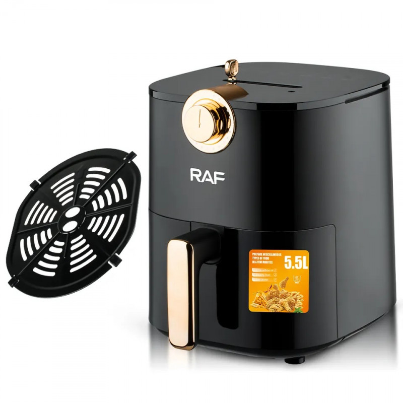 Friteuse à Air Chaud Sans Huile RAF R52 2000W 5.5L Noir
