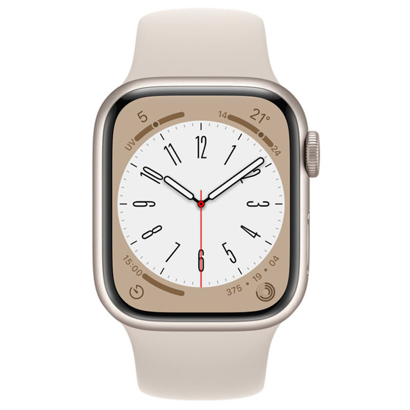 Montre Connectée Apple Watch Séries 8 GPS 45mm Lumière Stellaire