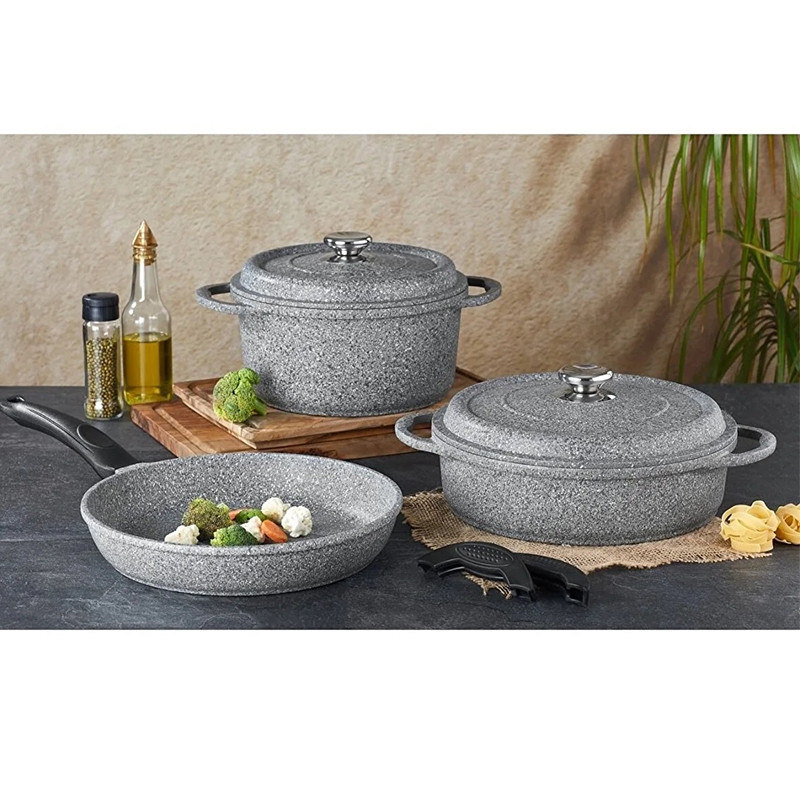 Service Granite Ocuisto Osteria 3 Pièces Gris Service Granite Ocuisto Osteria 3 Pièces Gris