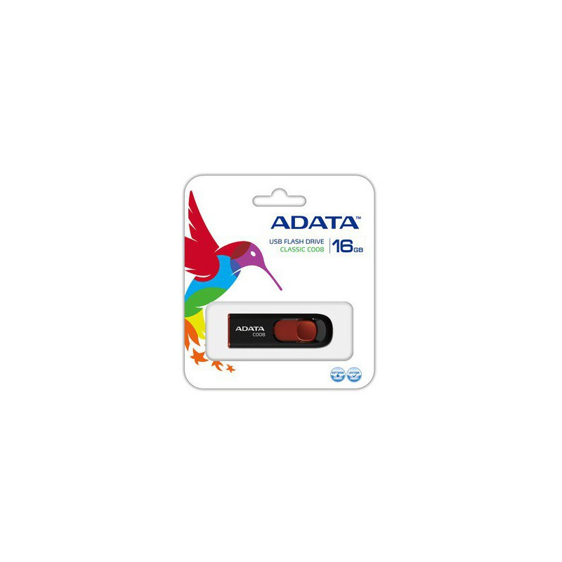 Clé USB ADATA C008 16Go USB 2.0 Noir & Rouge