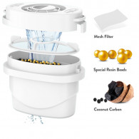 Carafe filtrante Aqua Optima Liscia Blanc