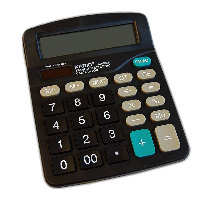 Calculatrice De Bureau Kabido 12 Chiffres Noir