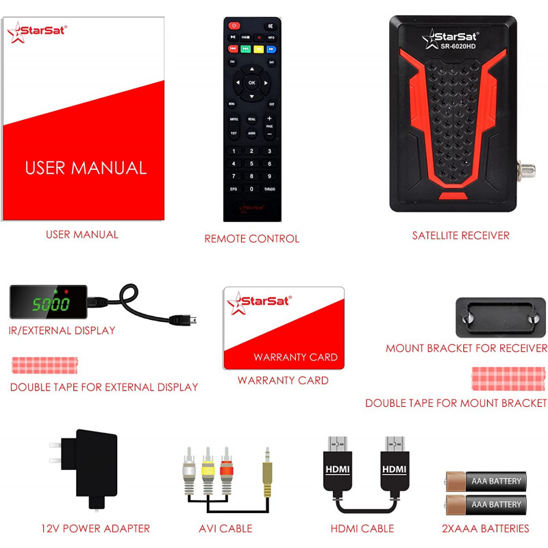 Récepteur Starsat SR-6020 Full HD - Noir