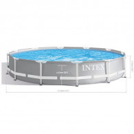 Piscine Prism Frame Ronde 3.66 x 0.99 m Avec Pompe - Gris
