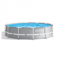 Piscine Tubulaire Intex Métal Frame Ronde 3.05 x 0.76 m Avec Pompe - Gris