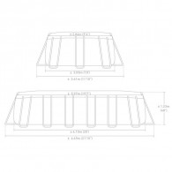 Piscine Tubulaire Intex Prism Frame ovale 6.10 x 3.05 x 1.22 m - Gris