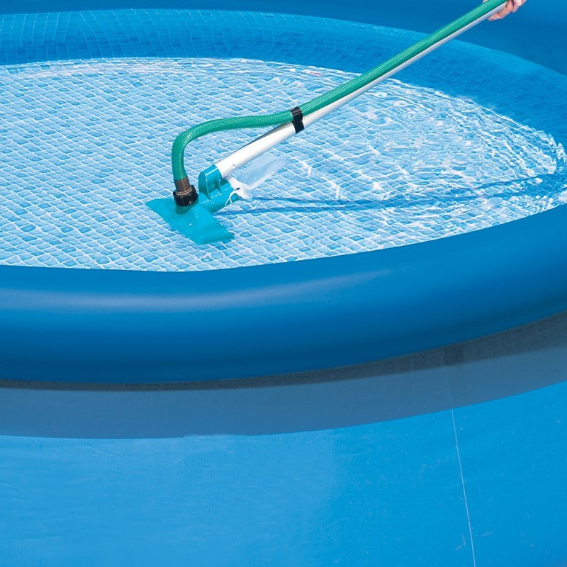 Kit d'Entretien De Piscines Intex Epuisette + Balai - Blanc
