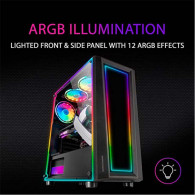 Boîtier Mars Gaming MC777 Atx Case, ARGB Fan Mid-Tower - Noir