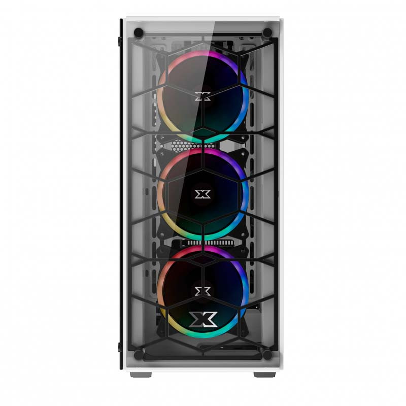 Boîtier Xigmatek Gaming Venom X Arctic Tempered Glas ARGB - Blanc