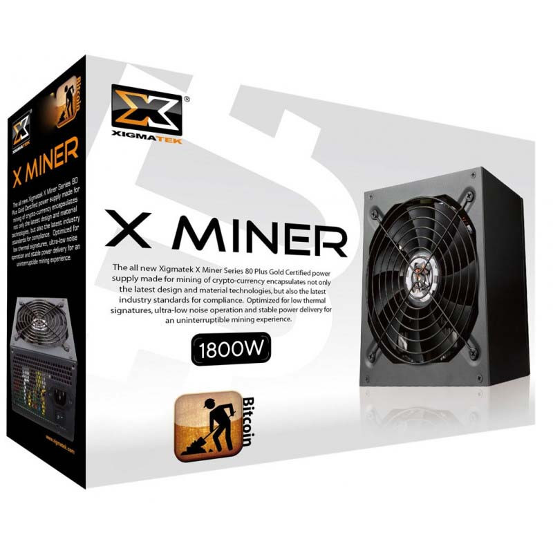 Bloc D'Alimentation Xigmatek EN9757 X-Miner 92 PLUS 1800W - Noir