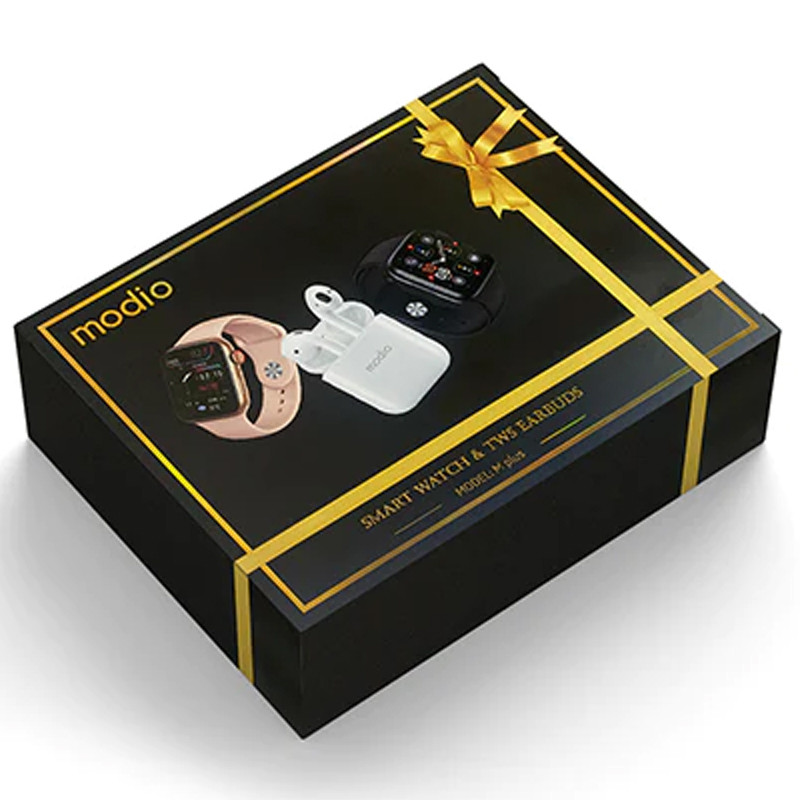 Montre Connectée Modio M Plus & TWS Earbuds - Noir