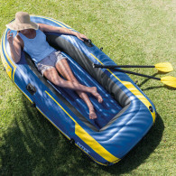 Set Bateau 2 Personnes Intex Challenger 2 68367NP - Bleu & Jaune Set Bateau 2 Personnes Intex Challenger 2 68367NP - Bleu & Jaune
