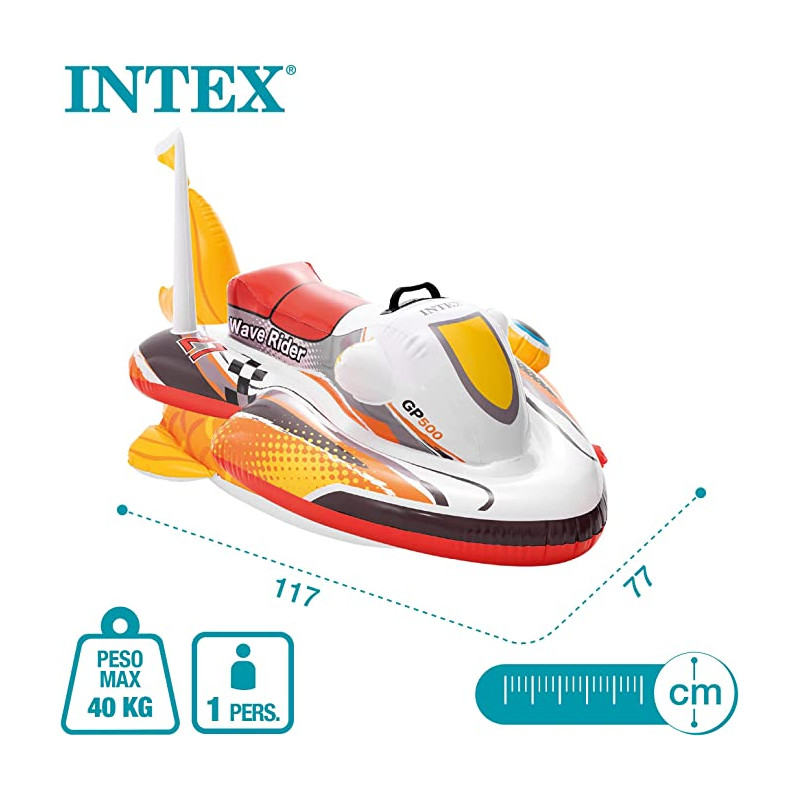 Moto Aquatique Gonflable Intex 57520NP-Multi Couleur