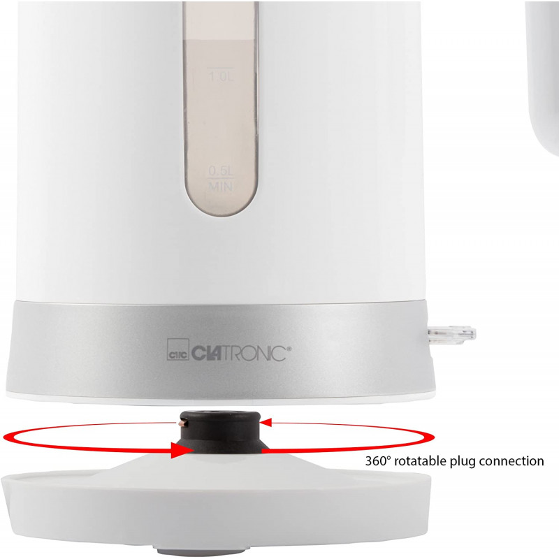 Bouilloire Électrique Sans Fil Clatronic WK3452 1.8L 2200W - Blanc