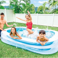 Piscine Gonflable Intex Multicolore Extra Large - 229x56 Cm, Capacité 772 L, Fond Rembourré - 10