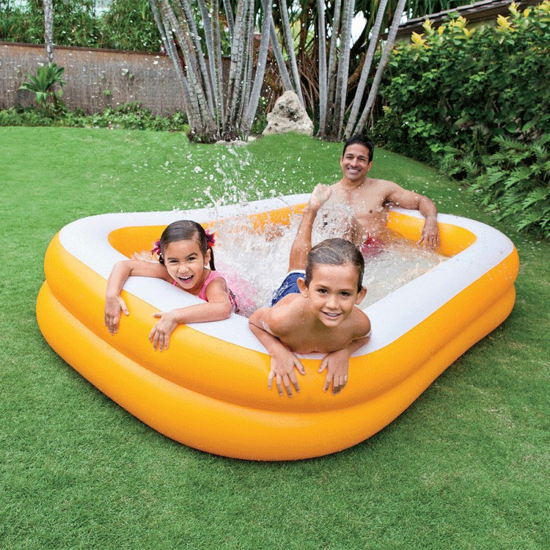 Piscine rectangulaire Intex Abricot 57181NP- Orange