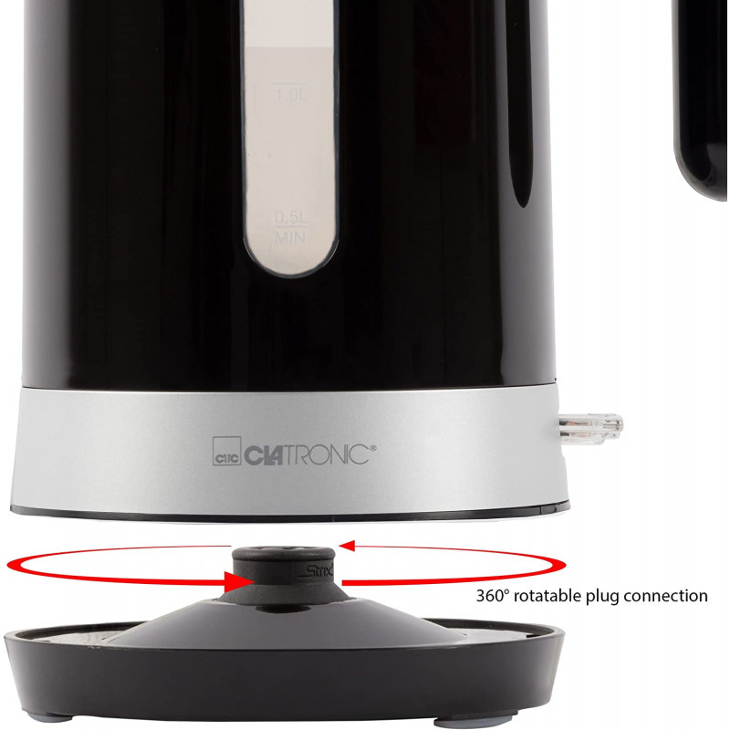 Bouilloire Électrique Sans Fil Clatronic WK3452 1.8L 2200W - Noir