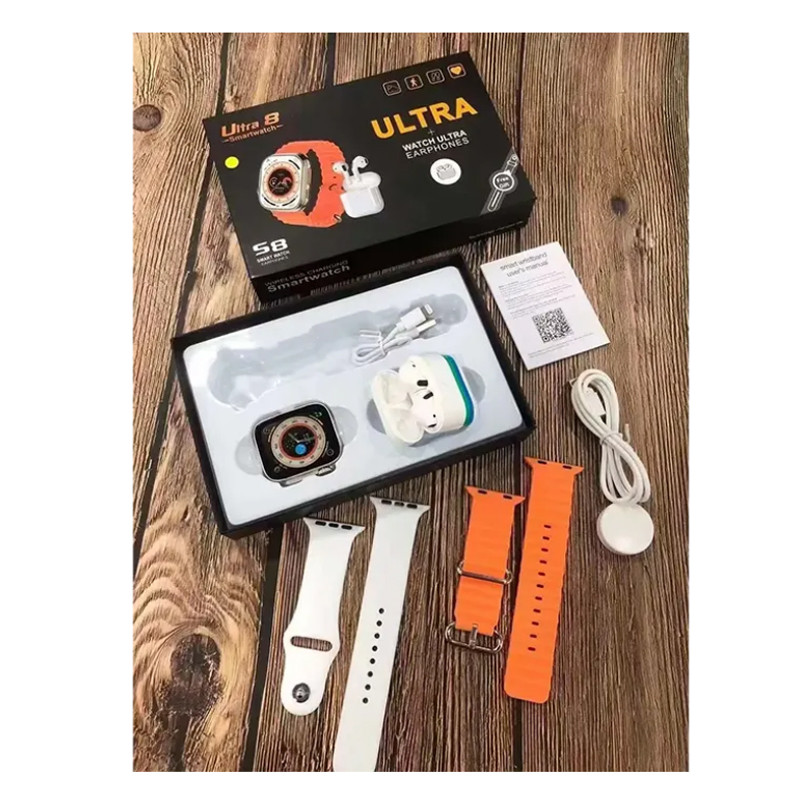 Montre Connectée Ultra Série 8 + Airpods + 2 Ceintures
