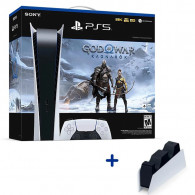 Pack ConsoleSONY PS5 Digital + Jeux God of War + Station De Charge Pour 2 Manettes