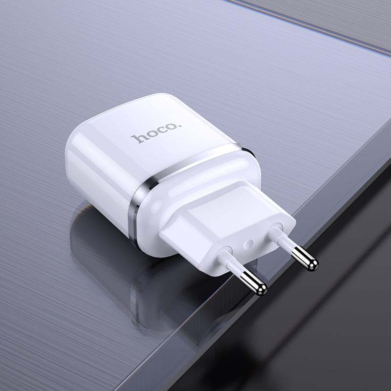 Chargeur Hoco N4 2 Ports USB Vers Micro USB - Blanc