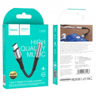 Adaptateur Hoco LS33 Type-C vers Jack - Noir