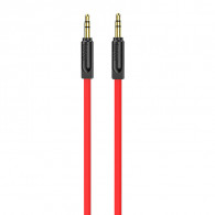 Câble AUX Audio Hoco UPA16 Jack 3,5 mm vers Jack 3,5 mm - Rouge
