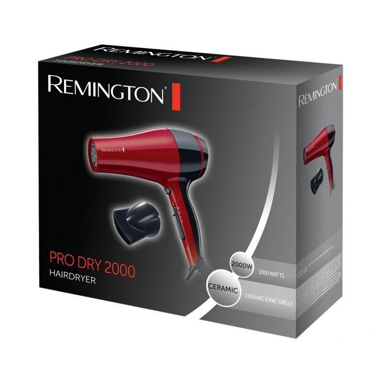 Sèche Cheveux Remington Pro Dry 2000W - Rouge