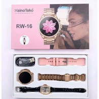Montre Connectée Haino RW16 Avec 2 Bracelet + Montre Elégante Cadeau - Rose Montre Connectée Haino RW16 Avec 2 Bracelet + Montre Elégante Cadeau - Rose