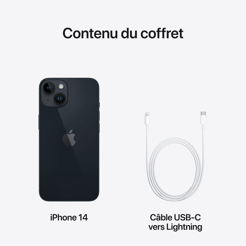 iPhone 14 256Go Minuit