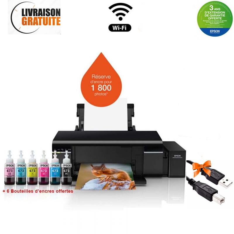 Imprimante Epson L805 à réservoir intégré  Wifi - (C11CE86402)
