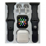 Montre Connectée W26 Pro Max Série 8 + Airpods + 2 Ceintures - Noir