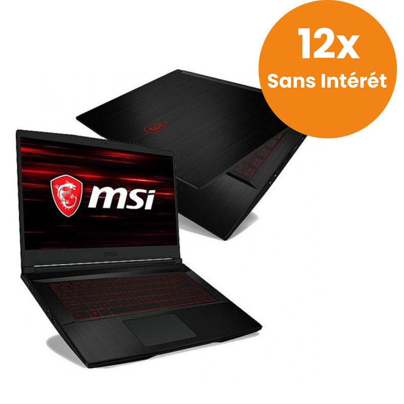 PC Portable Gamer MSI GF75 Thin10é Gén i7-10750H 8Go 512Go SSD Noir
