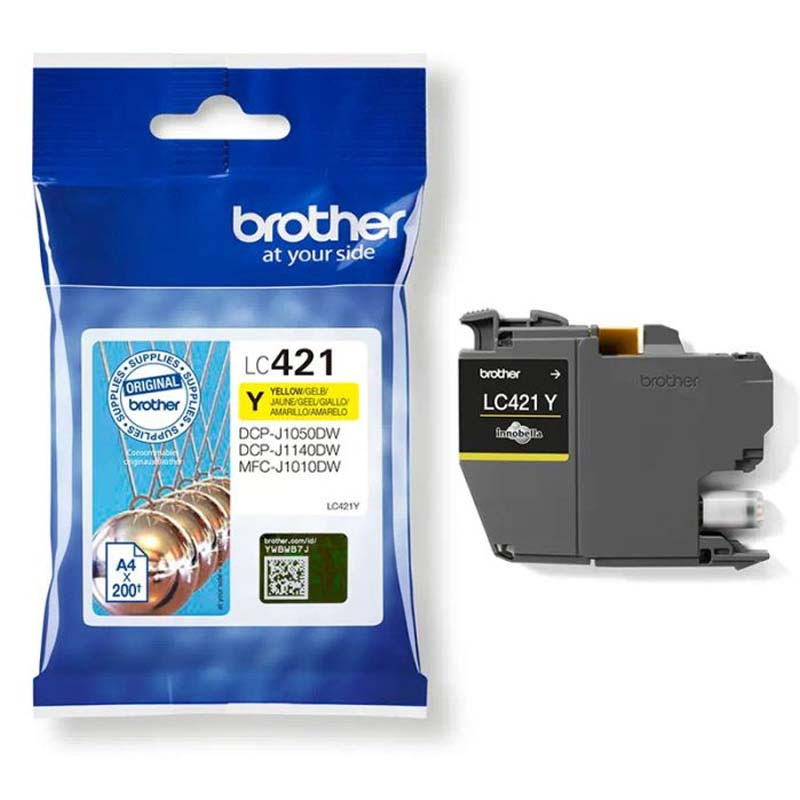 Cartouche Jet d'encre Original Brother LC421Y - Jaune