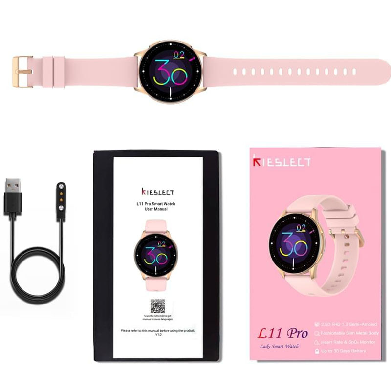 Montre Connectée Kieslect L11 Pro - Rose