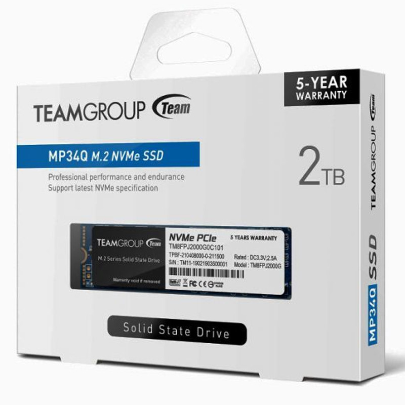 Disque Dur SSD Interne Teamgroup MP34Q 2 To M.2 2280 (TM8FPJ2000G0C101)
