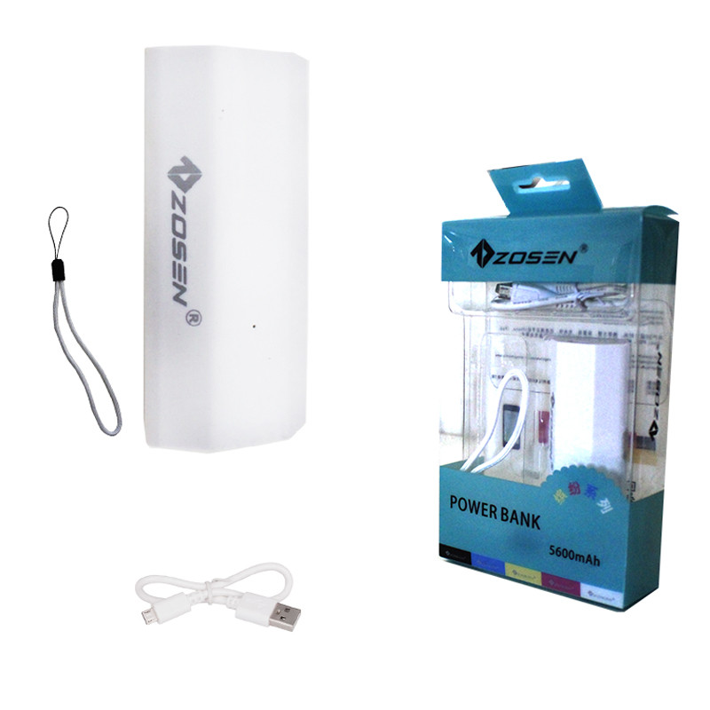 Power Bank Zosen 5600 mAh Blanc