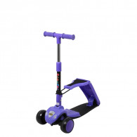 Trottinette 3 Roues Avec Siège Rouge & Violet
