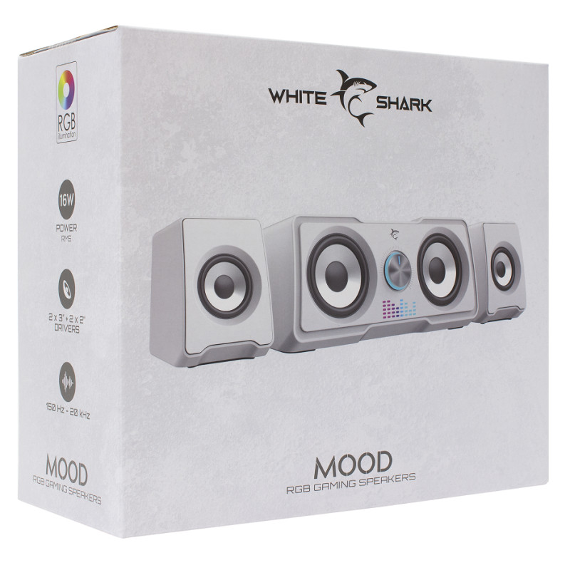 Haut Parleur White Shark Mood GSP-968 RGB - Blanc