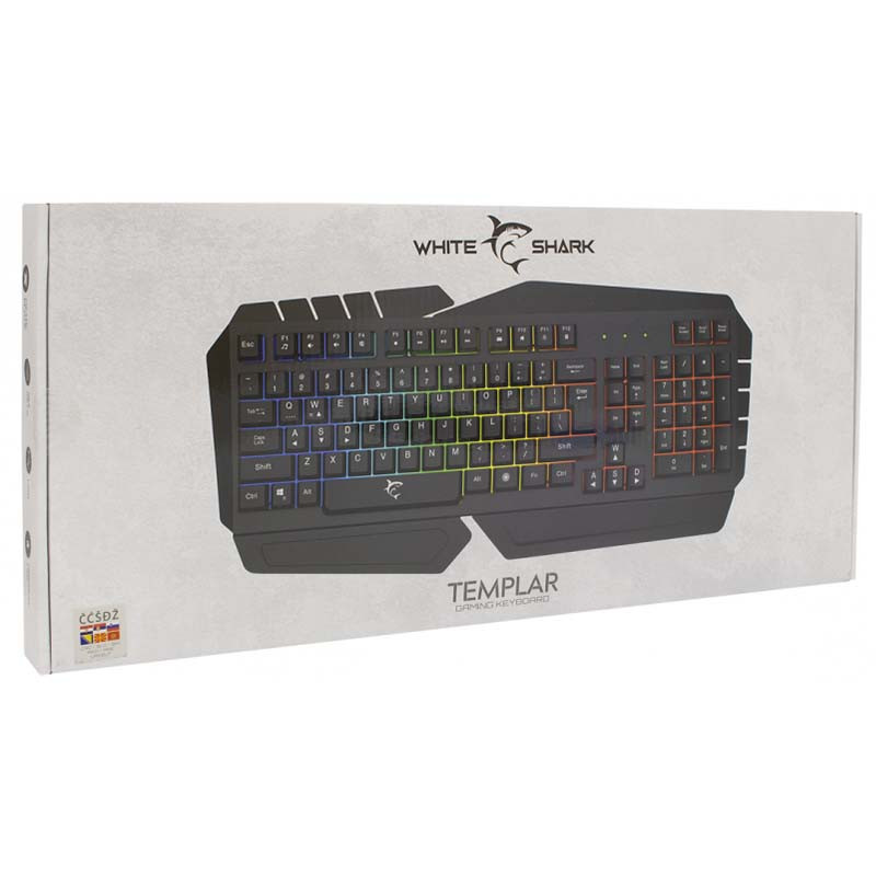 Clavier Gamer Mécanique White Shark GK-2104 Templier RVB - Noir