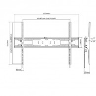 Support Mural Sbox PLB-4269T Pour TV 60''-100'' - Noir