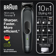 Tondeuse Braun MGK7321 Sans Fil Rechargeable Multifonctions 10 En 1 - Noir Tondeuse Braun MGK7321 Sans Fil Rechargeable Multifonctions 10 En 1 - Noir