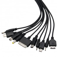 Câble Chargeur USB Multifonction 10En1 - Noir Câble Chargeur USB Multifonction 10En1 - Noir