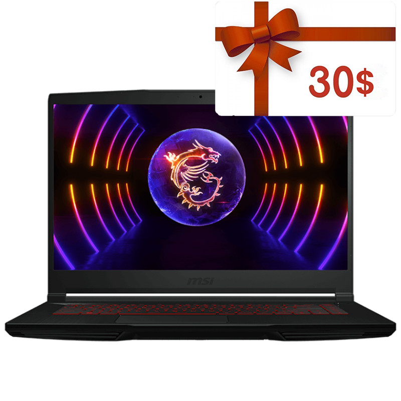 Pc Portable MSI Gaming Thin GF63 i7 12Gén 32Go 512Go SSD RTX 4050 6Go - Noir