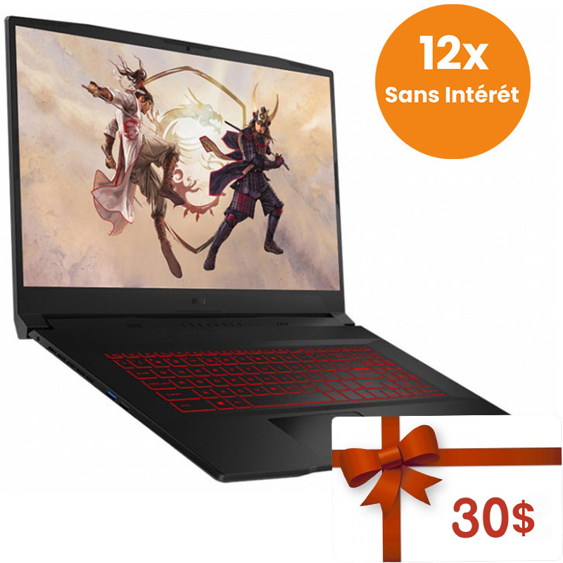 PC Portable MSI Katana GF76 i7 12Gén 16Go 512Go SSD Noir (9S7-17L422-242)
